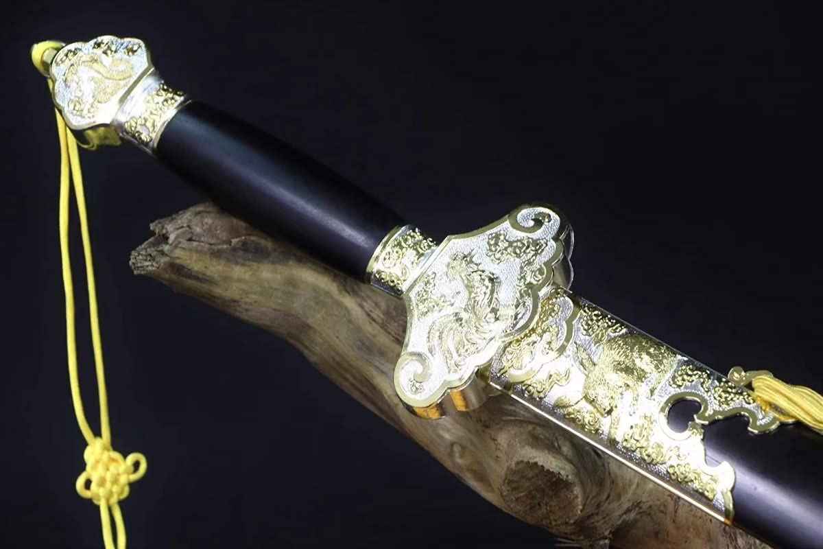 Baojian/Chinese Sword/Forged Damascus Steel Blades/Battle Ready — alternate angle view 5