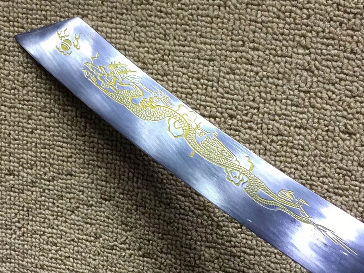 Kangxi dagger,High carbon steel,Black scabbard,Alloy,Length 27" — alternate angle view 5