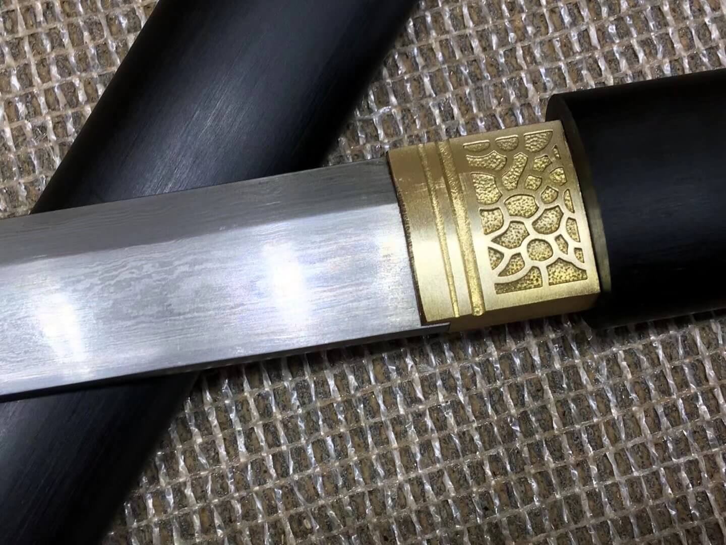 Dagger,Forged Damascus steel bade,Ebony scabbard,Length 20" — alternate angle view 5