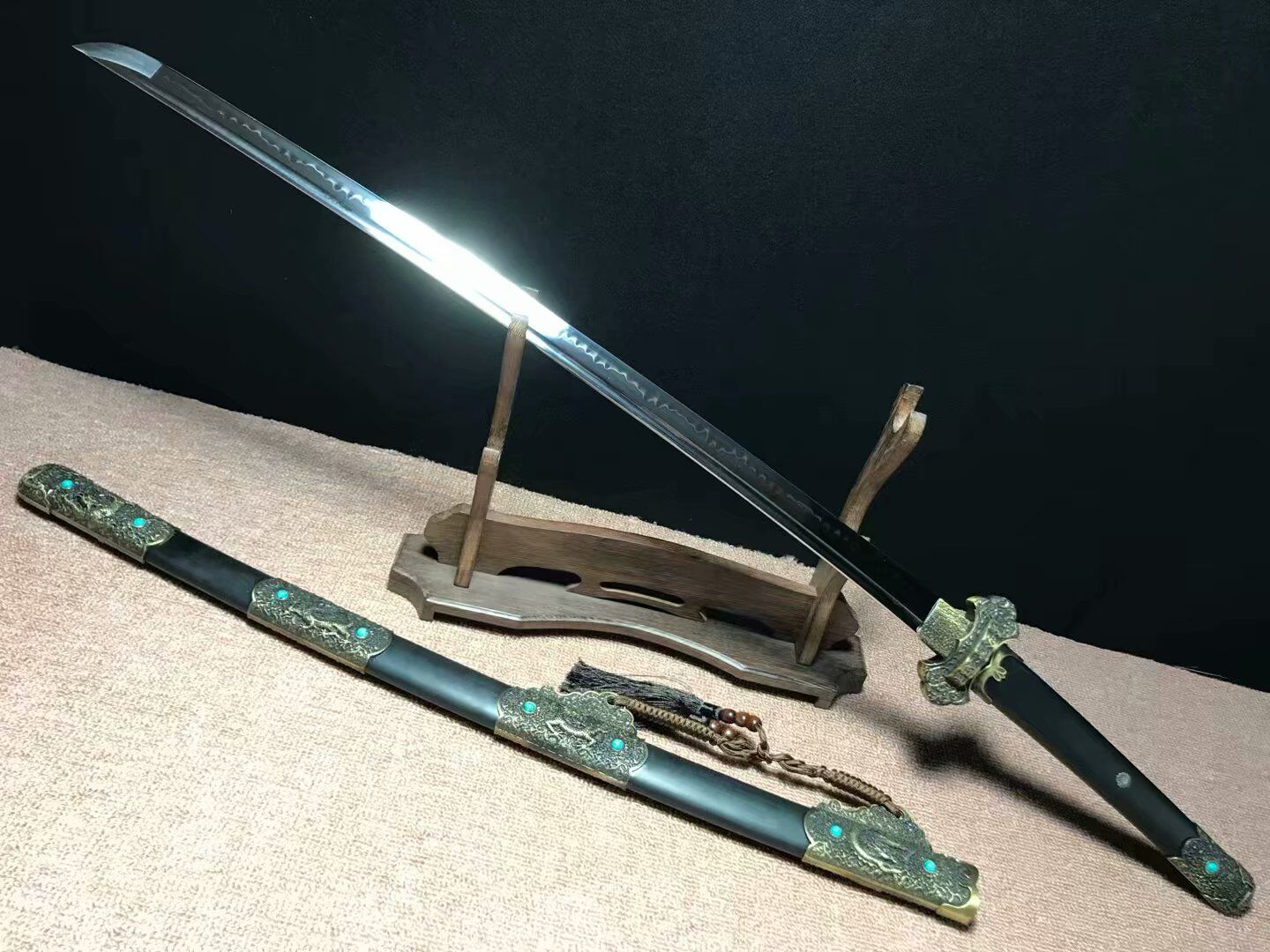 Tang dao,Handmade High carbon steel burn blade,Alloy — alternate angle view 5