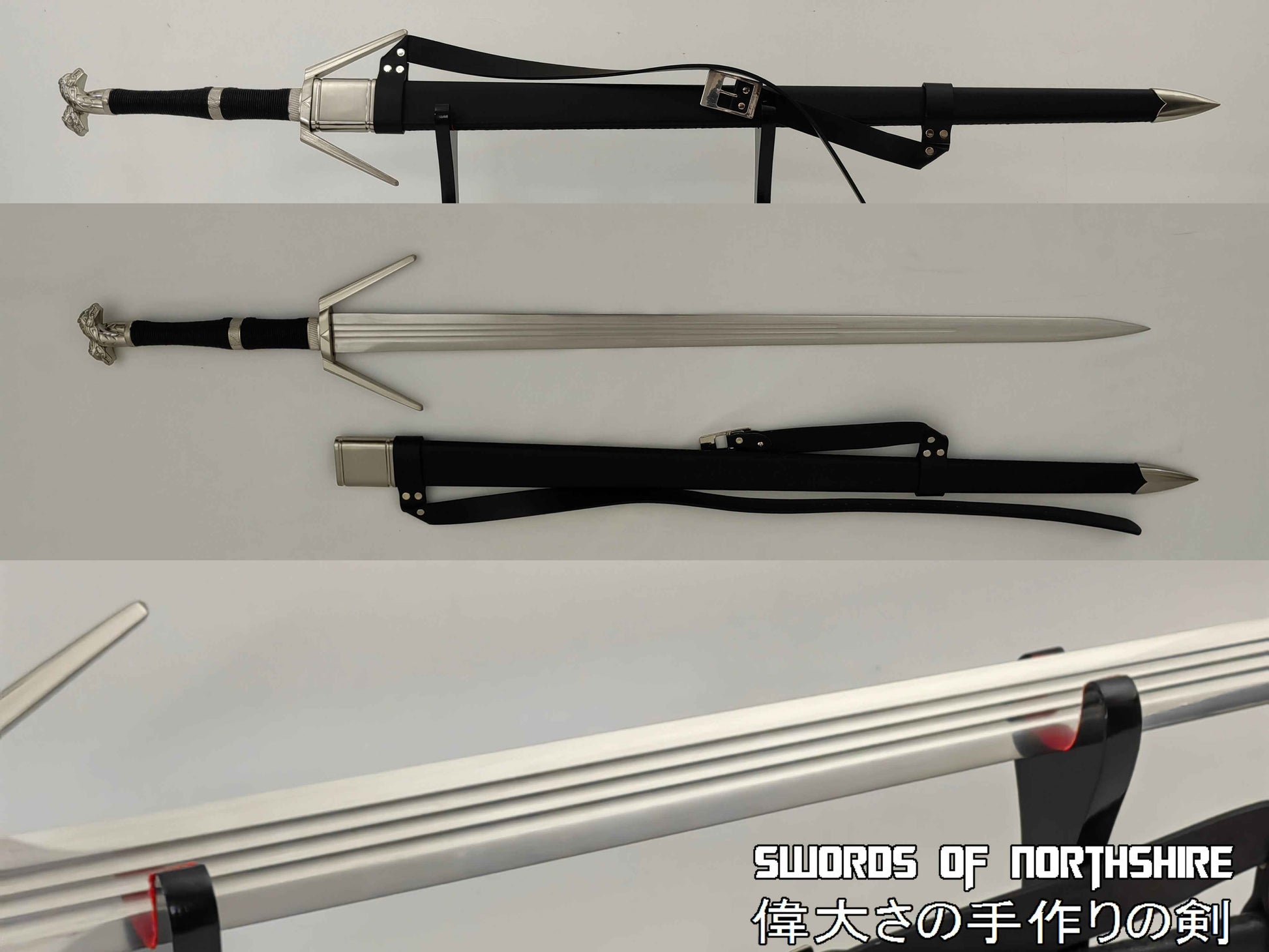 Geralt of Rivia's Silver Sword Replica from Witcher — 1095 High Carbon Steel Medieval Sword by DRACBLADE