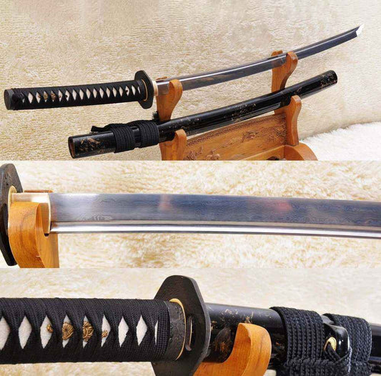 Uchigatana - Dark Souls Katana Sword Replica — Folded Damascus Steel Damascus Sword by DRACBLADE