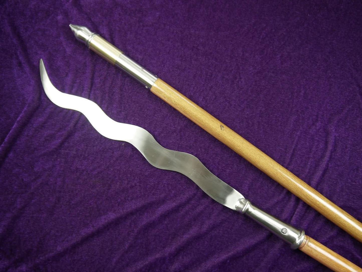 Zhang eight snake spear,Stainless steel blade,Wood rod,Kung fu — alternate angle view 5