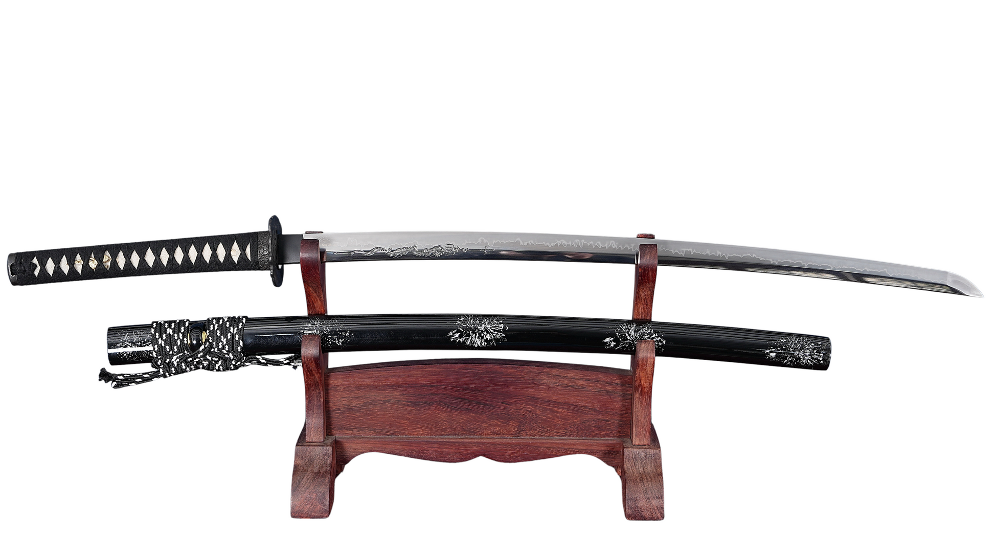 Katana - Black Dragon 1095 — scabbard / saya detail