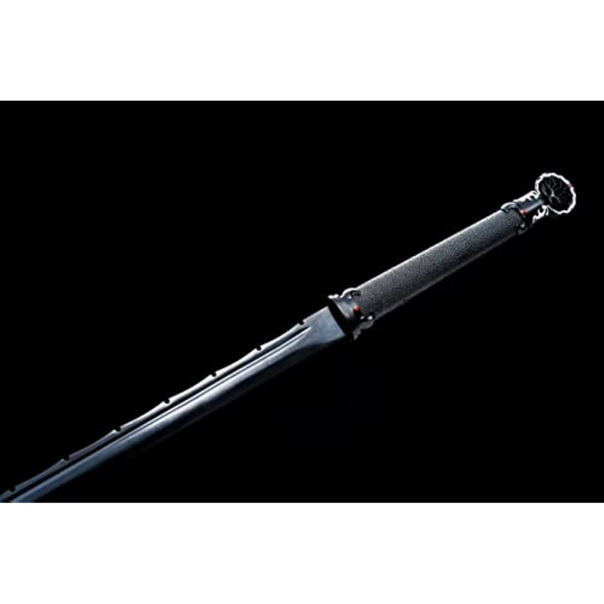 Tang dao Falchion Saber High Carbon Steel Blades,Black Appearance — alternate angle view 5