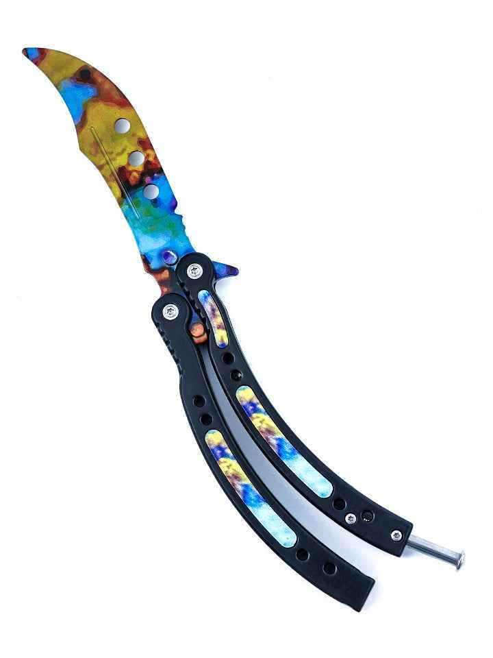 Case Hardened Butterfly Knife — close-up detail view