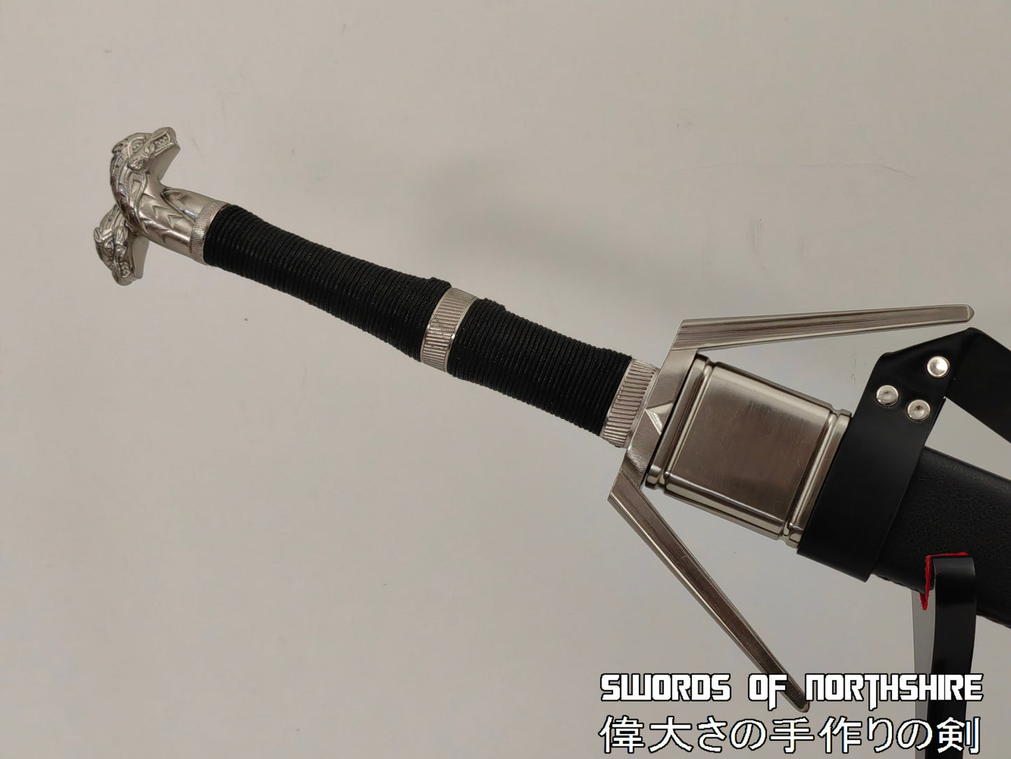 Geralt of Rivia's Silver Sword Replica from Witcher — handle and fittings close-up