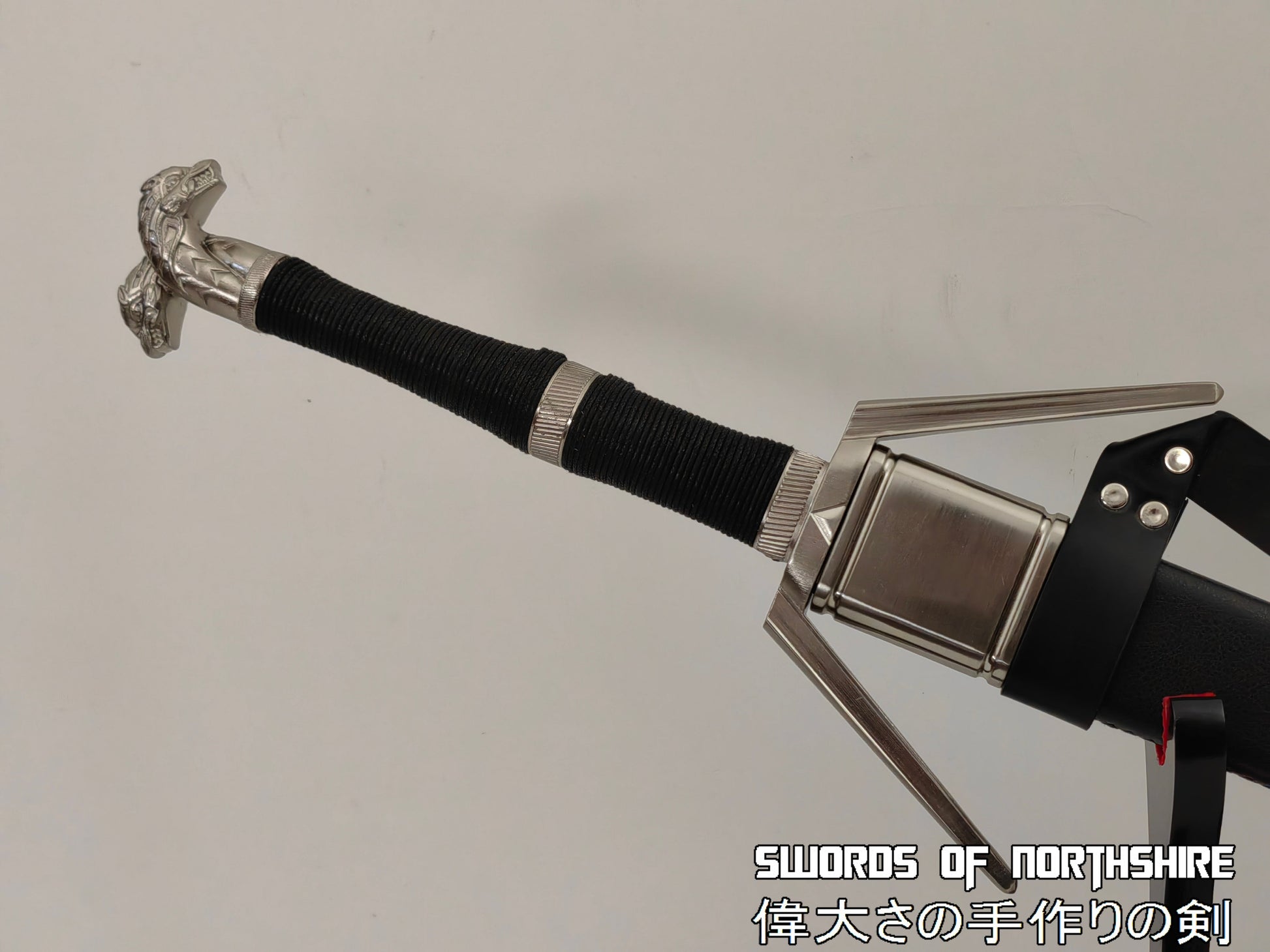 Geralt of Rivia's Silver Sword Replica from Witcher — handle and fittings close-up