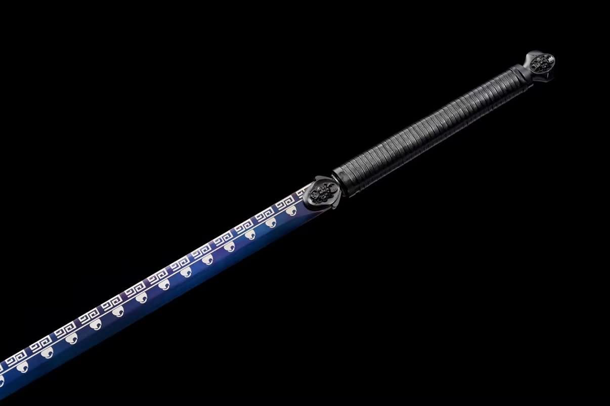 Tang dao,Machetes,High Carbon Steel Blade,Extra Large Handle — blade and hamon detail