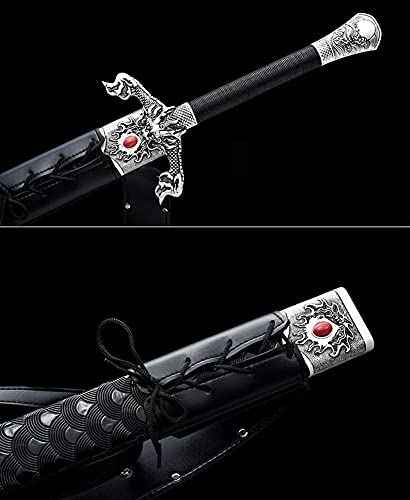 Flying Dragon Knife Battle Ready,Furnishing Articles — handle and fittings close-up