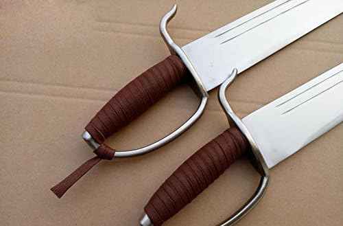 Wing Chun Eight-Cut Knives | Handmade Stainless Steel Baat Jaam Do with Copper Handle for Training & Display — blade and hamon detail