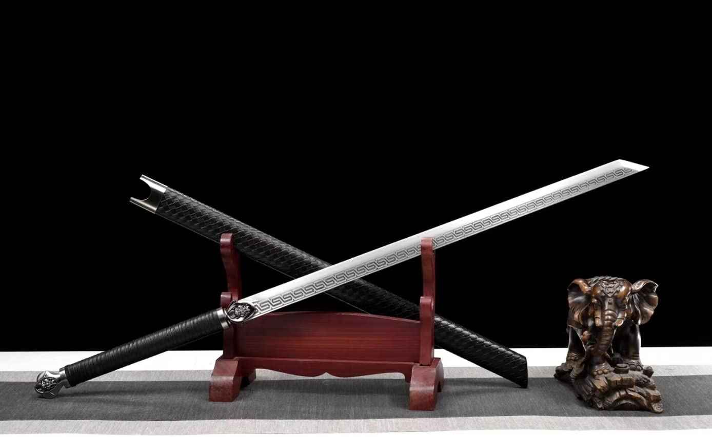 Tang Knife,Forged High Carbon Steel Blade,Alloy Fittings,Cut Tree — High Carbon Steel Dagger by DRACBLADE