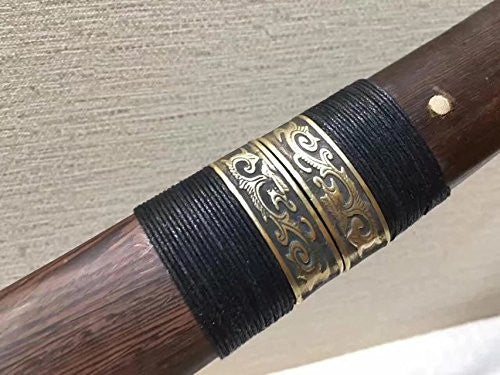Nihontou samurai/Katana/Damascus steel blade/Rosewood scabbard — alternate angle view 5