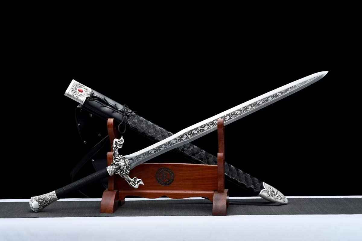 Flying Dragon Knife Battle Ready,Furnishing Articles — blade and hamon detail