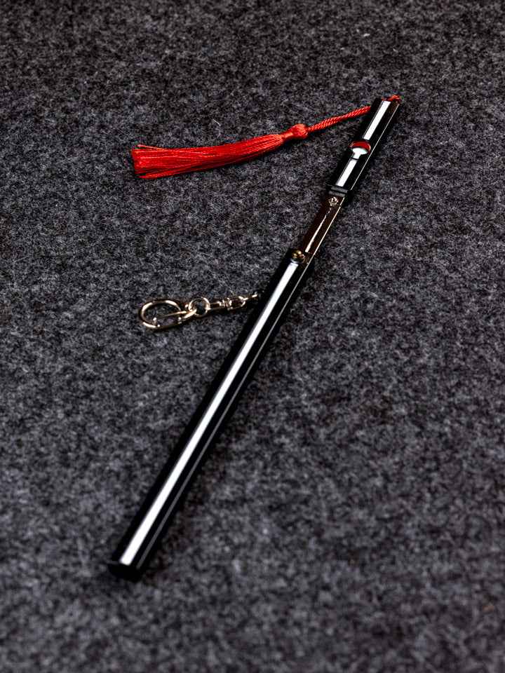 Sasuke Grass Cutter Keychain + Stand — scabbard / saya detail