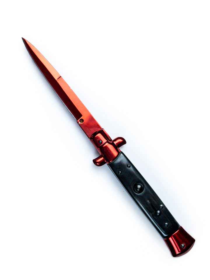 Crimson Web Stiletto Knife — Premium Steel Dagger by DRACBLADE