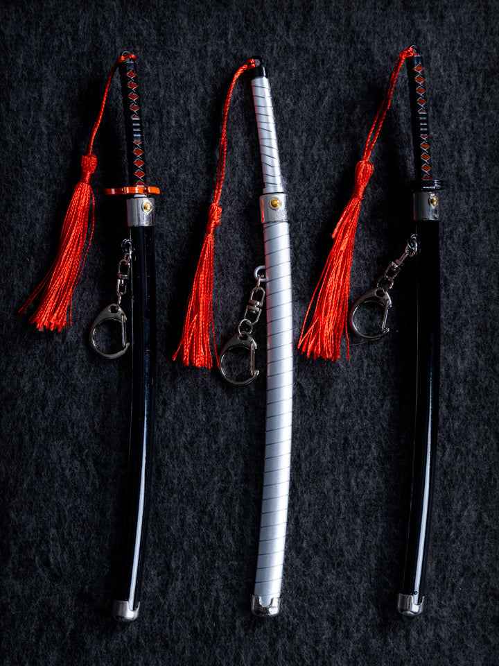 Demon Slayer Apprentice Keychains (Set of 3) — Premium Steel Mini Katana by DRACBLADE
