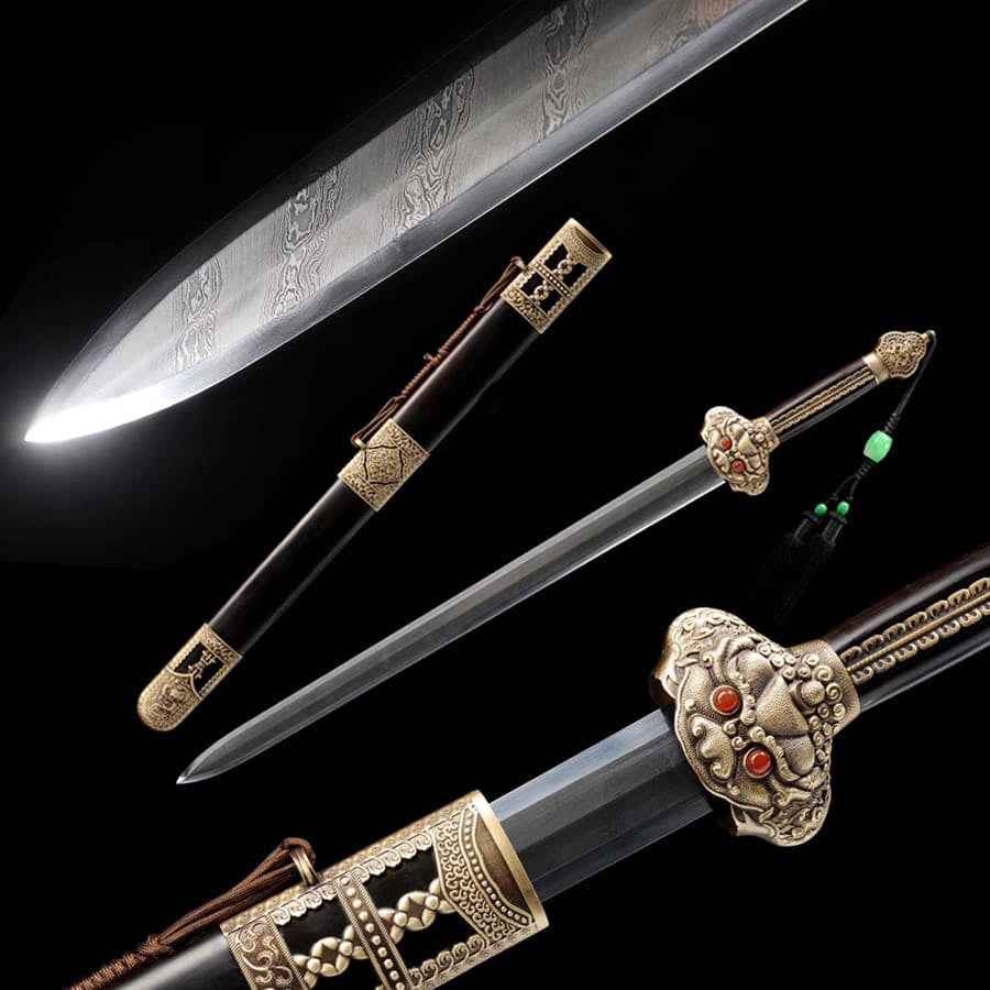 Ming Jian - Yong Le 1095 — 1095 High Carbon Steel Damascus Sword by DRACBLADE