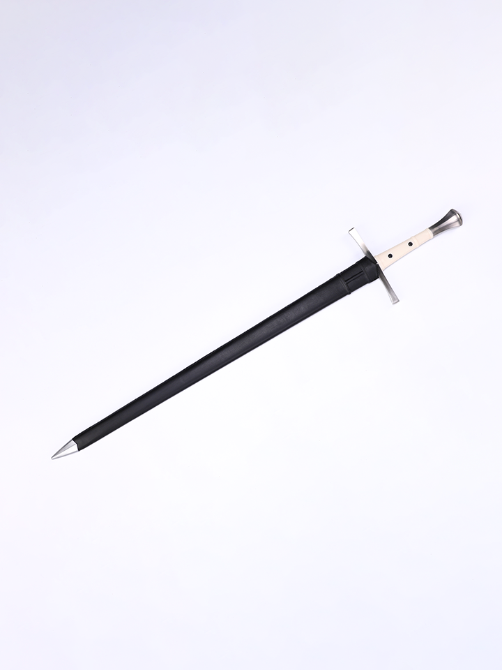 Tactical Medieval Broadsword (65Mn Steel) — handle and fittings close-up