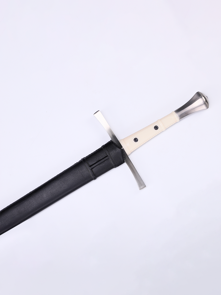 Tactical Medieval Broadsword (65Mn Steel) — scabbard / saya detail