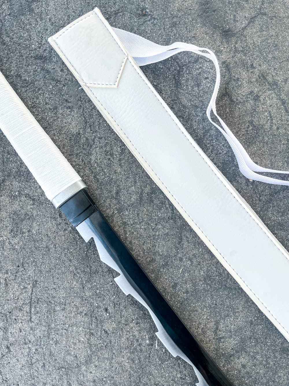Battle-Ready Inosuke Katana (SHARP) — handle and fittings close-up