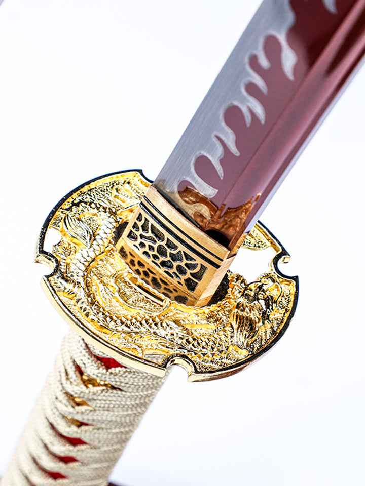 Blood Oath Tachi — blade and hamon detail