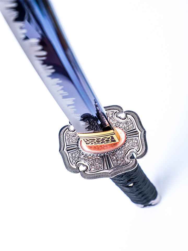 Night Shade Tachi — blade and hamon detail