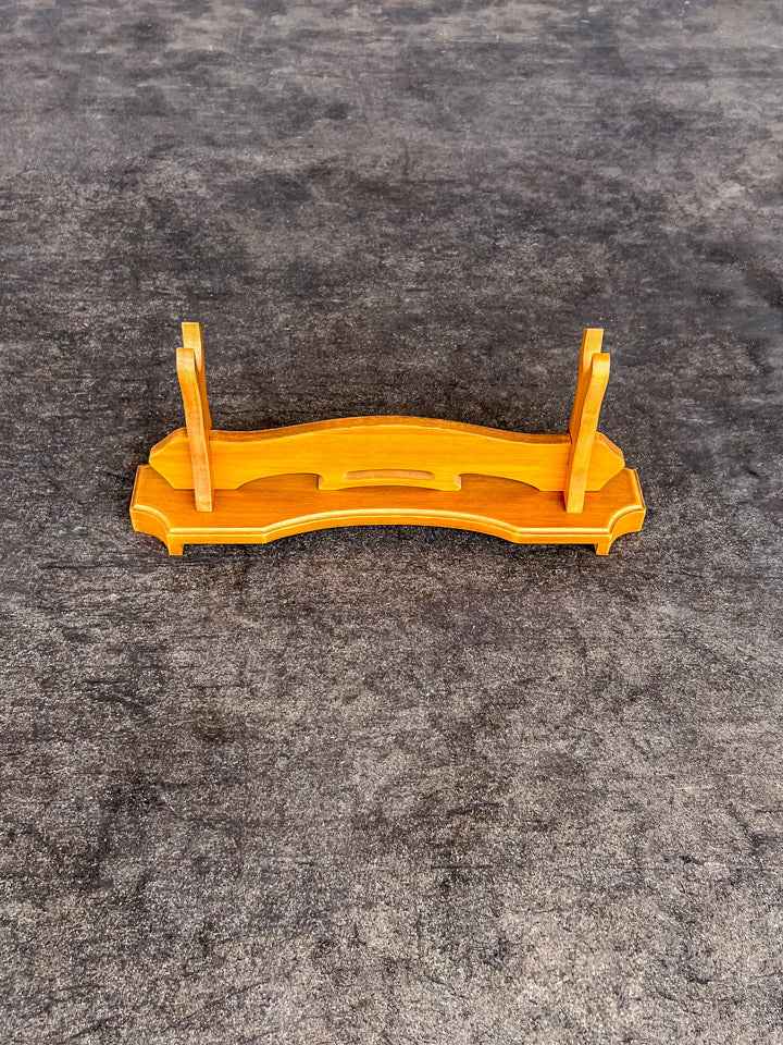 Platform Single Sword Stand — handle and fittings close-up