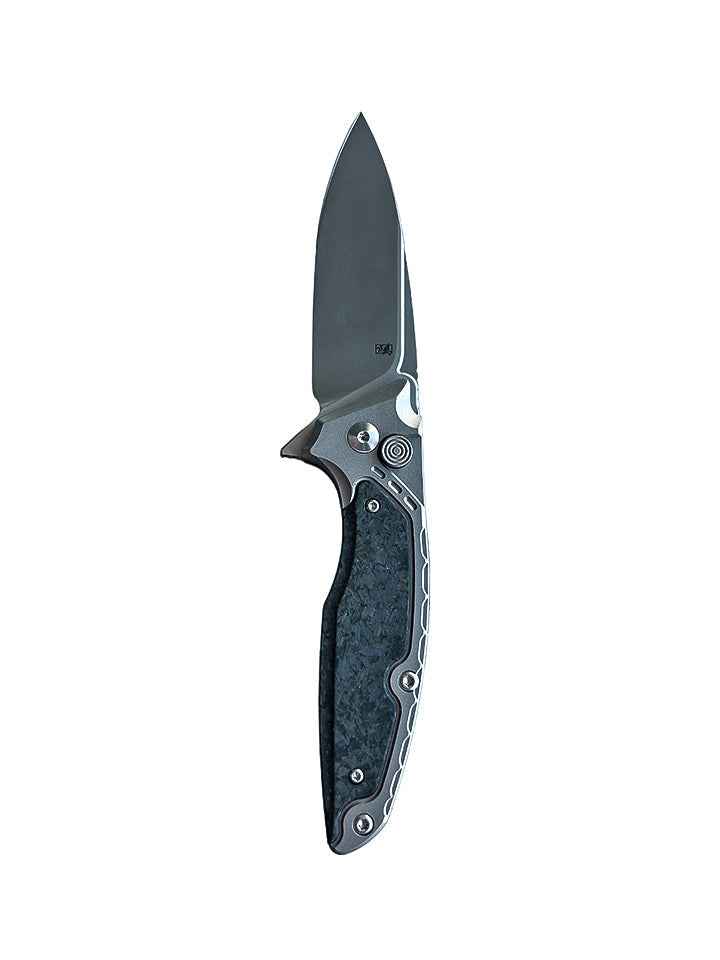 M390 Z1 Pocket Knife — Spring Steel Dagger by DRACBLADE