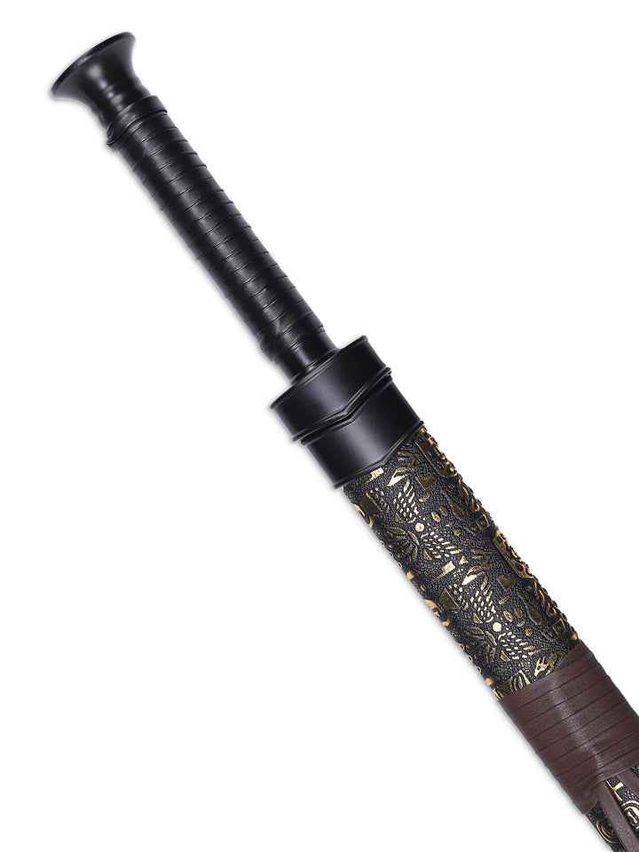 Obsidian Jian Legacy Sword (1060 Carbon Steel) — scabbard / saya detail