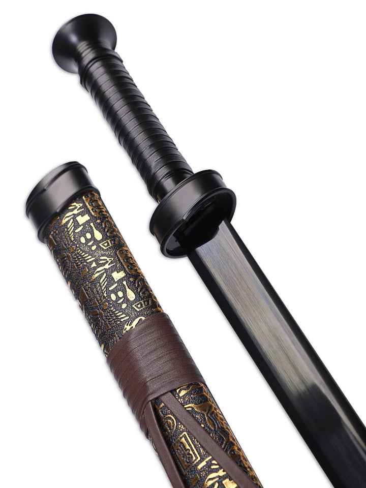 Obsidian Jian Legacy Sword (1060 Carbon Steel) — 1060 Carbon Steel Chinese Sword by DRACBLADE