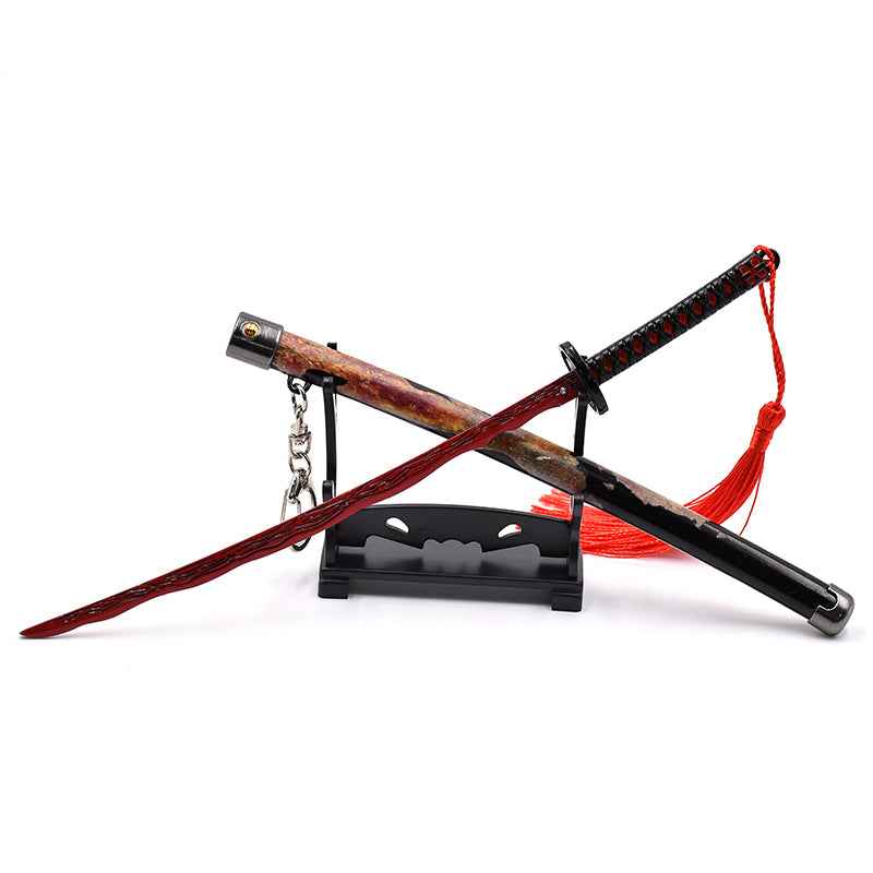 Rivers of Blood Keychain + Stand — scabbard / saya detail