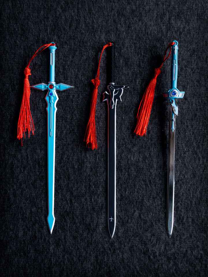 SAO Keychains (Set of 3) — Premium Steel Mini Katana by DRACBLADE