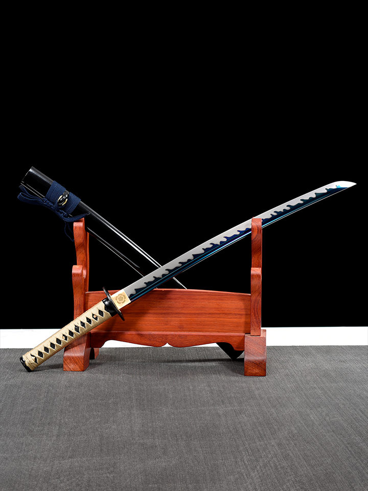 Dark Wave Wakizashi — 1060 Carbon Steel Chinese Sword by DRACBLADE