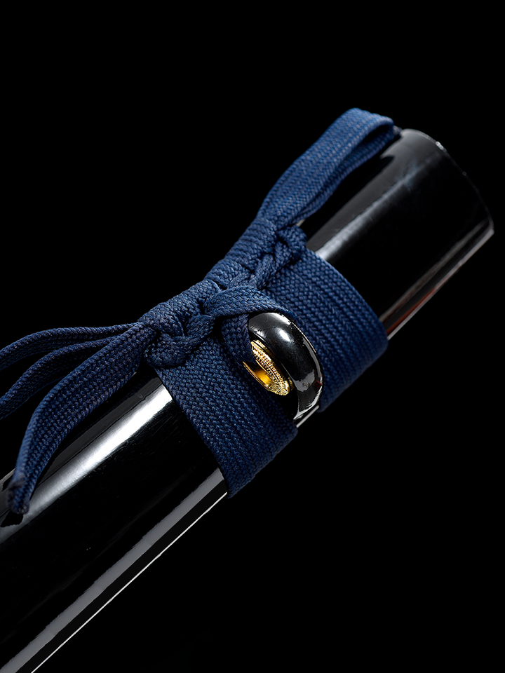Dark Wave Wakizashi — handle and fittings close-up