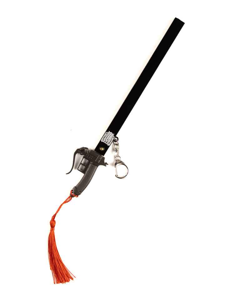 AOT Sword Keychain + Stand — scabbard / saya detail