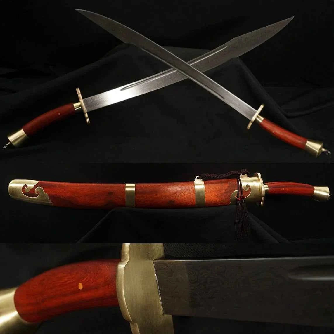 Avatar the Last Airbender Dual Broadswords Replica - Zuko — 1060 Carbon Steel Damascus Sword by DRACBLADE