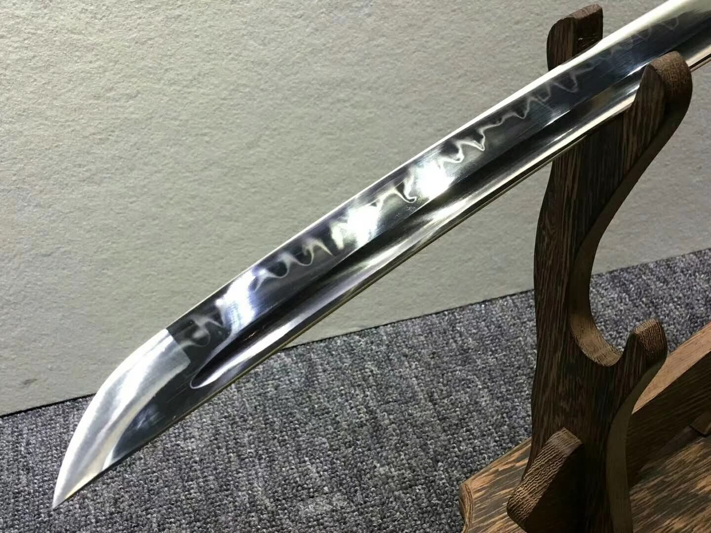 Katana,Handmade High carbon steel burn blade,Beech wood,Length 30" — alternate angle view 5