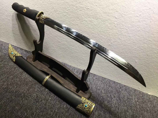 Persian knife,Sabre,High carbon steel burn blade,Ebony,Brass — High Carbon Steel Dagger by DRACBLADE