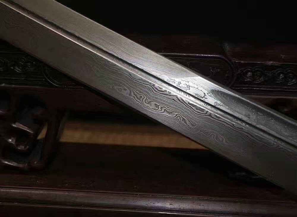 Dagger sword,Folding steel blade,Cowhide scabbard,Length 18 inch — scabbard / saya detail