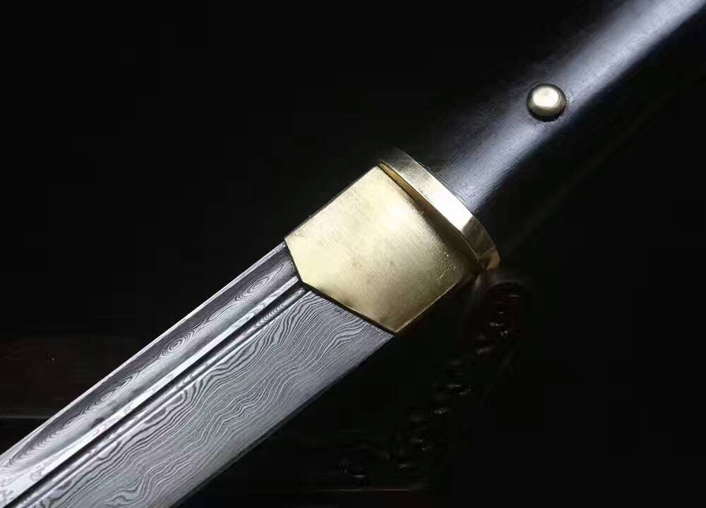 Dagger sword,Folding steel blade,Cowhide scabbard,Length 18 inch — alternate angle view 5