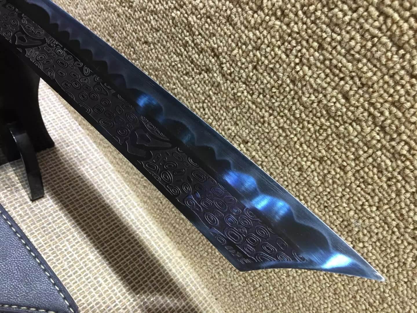 Kangxi baodao,High carbon steel blue blade,Alloy fitting — scabbard / saya detail