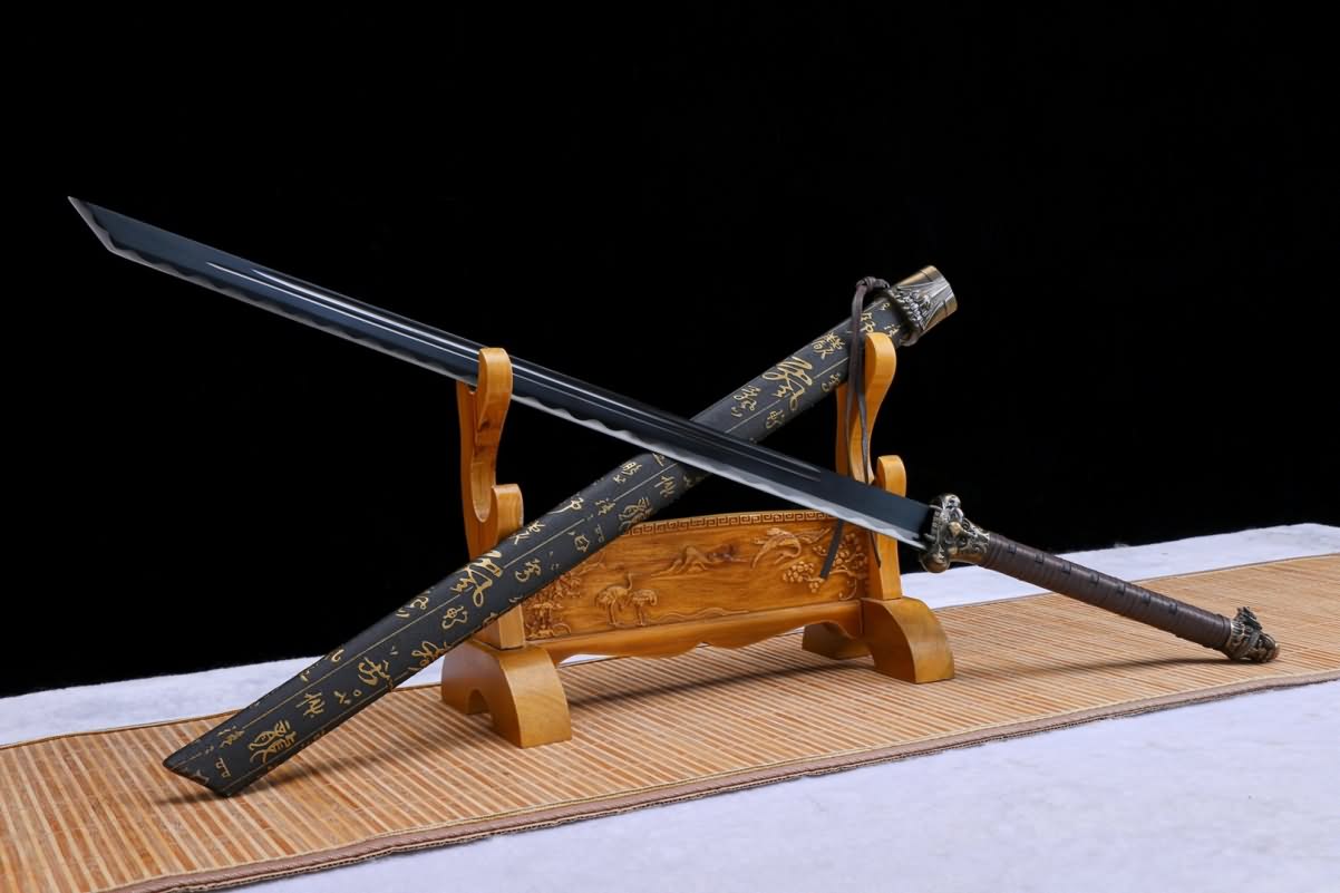 Loong tang dao sword,Forged high carbon steel blade — alternate angle view 5