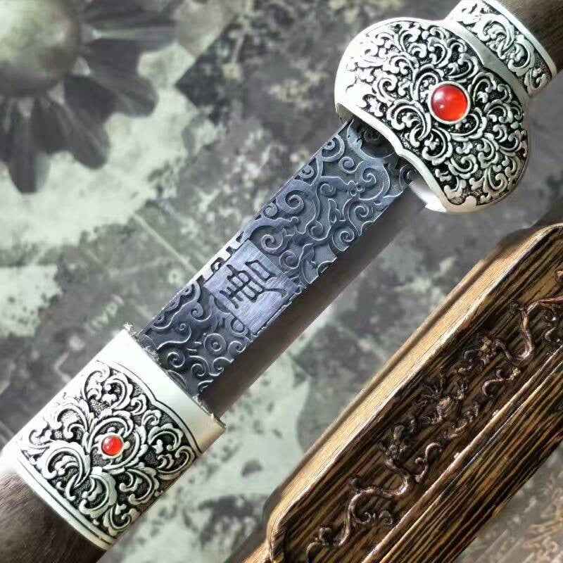Dagger,short swords,High carbon steel blade,Rosewood scabbard — scabbard / saya detail