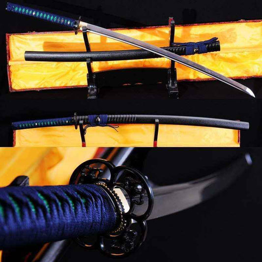 Katana - Nagakura Shinpachi 1060 — 1060 Carbon Steel Damascus Sword by DRACBLADE