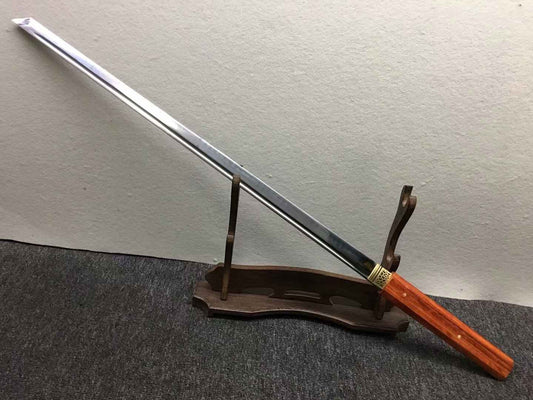 Katana,High carbon steel burn blade,Redwood,Full tang — High Carbon Steel Chinese Sword by DRACBLADE