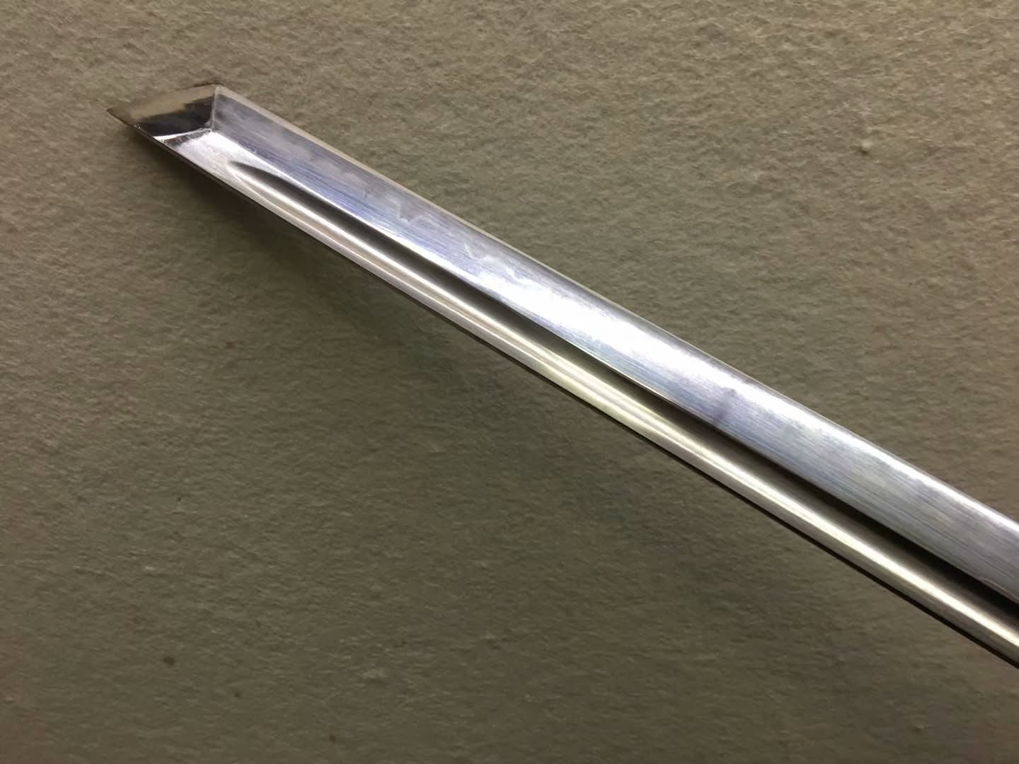 Katana,High carbon steel burn blade,Redwood,Full tang — scabbard / saya detail