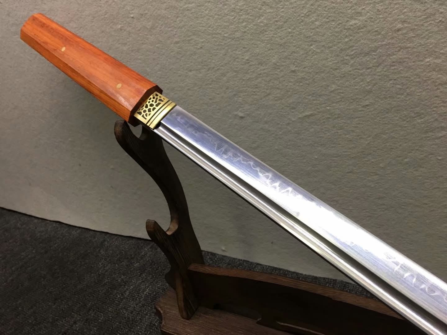 Katana,High carbon steel burn blade,Redwood,Full tang — alternate angle view 5