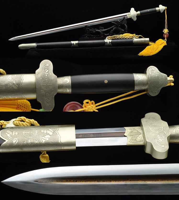 Jian - Wei Wen 1060 — 1060 Carbon Steel Damascus Sword by DRACBLADE
