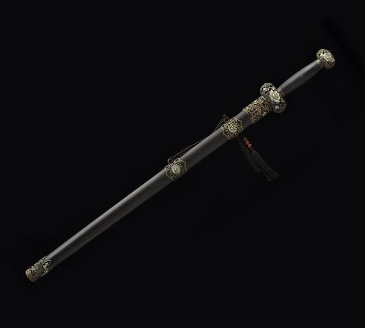 Jian - Wang Wenshao 1060 — blade and hamon detail